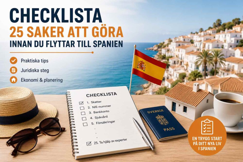 Read more about the article Checklista inför flytt till Spanien – 25 saker du måste tänka på