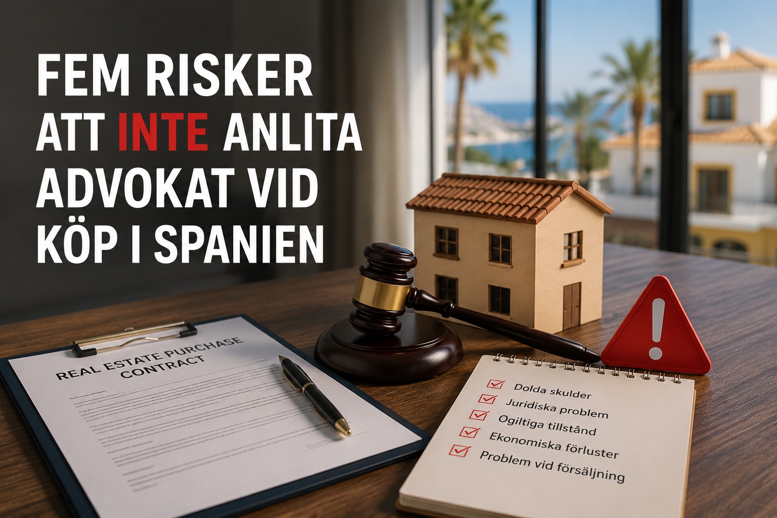 Read more about the article Fem risker att inte anlita advokat vid köp av bostad i Spanien